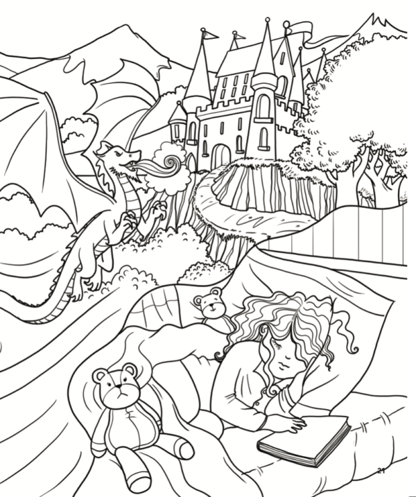 Penelope Popple and the Boring Books (Colouring Book) - Image 2